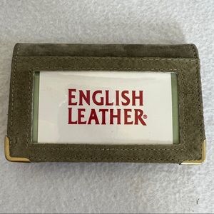 NWOT English Leather Genuine Suede ZIP Wallet
